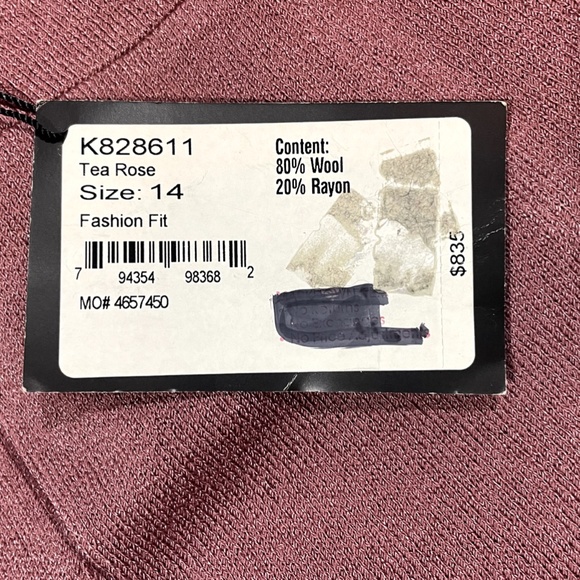 ST. JOHN Evening Women's Size 14 Tea Rose Fashion Fit Wide Leg Pants - Picture 3 of 9